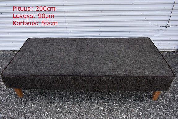 (E)26300 Runkopatja sänky harmaa 90cm x 200cm