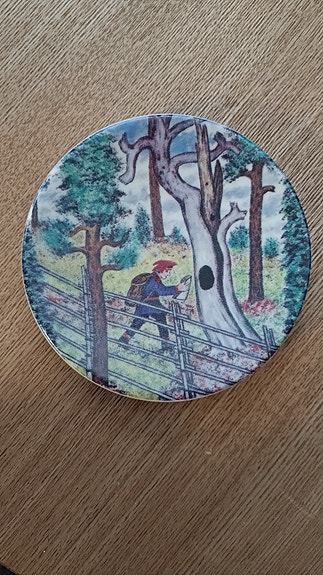 Arabia H. Ahlqvist Postin haku keräilylautanen 1987