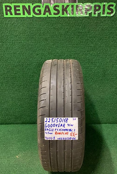 1kpl 225/50R18 Goodyear Eagle F1 Asymmetric 3 95W Runflat kesä 4,5mm