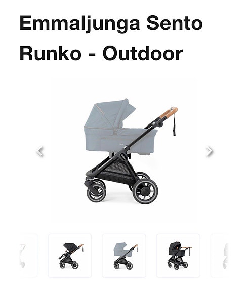 Emmaljunga Sento vaunut Outdoor Black