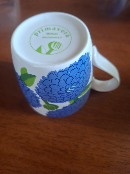 Marimekko Primavera muki sininen kukkakuvio