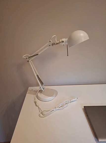 IKEA Forså Work lamp without bulb, white Work lamp, white