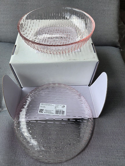 Marimekko uudet Syksy lasikulhot 2 kpl pinkki
