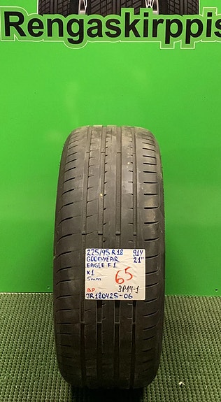 1kpl 225/45R18 GoodYear Eagle F1 91Y kesä 5mm