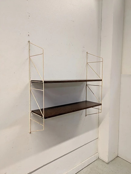 Teak String seinähylly / hylly 60-luku