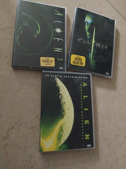 Alien DVD-elokuvat 3 kpl