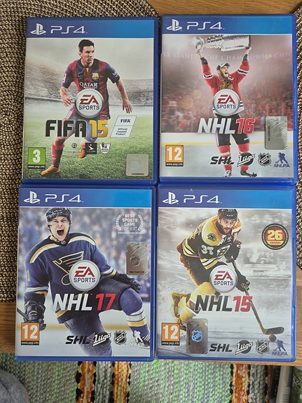 PlayStation 4 pelit Sports FIFA 15 + NHL 15, 16, 17 PS4 pelit