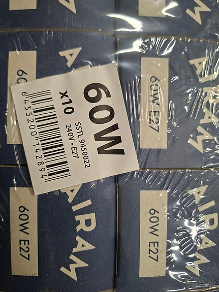 Airam 60W E27 hehkulamput 8 kpl