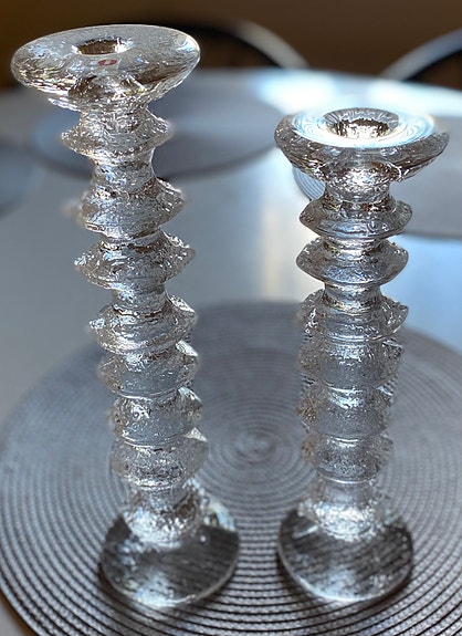 Iittala Festivo 7 ja 8 solmuiset kynttilänjalat
