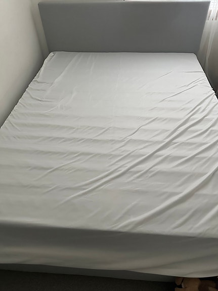 Bed with mattress