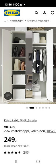 Ikea Vihals vaatekaappi