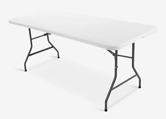 VUOKRATAAN 2kpl taittopöytä 180cm valkoinen
