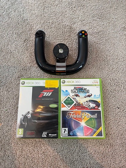 Xbox 360 Wireless Speed Wheel + pelit