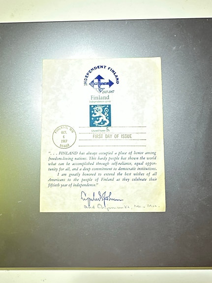 USA Independent Finland first day cover  1967