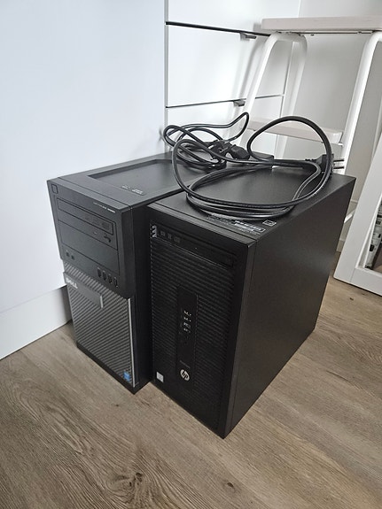 Kaksi budjetti pelipöytätietokone, two gaming computers HP & Dell PC