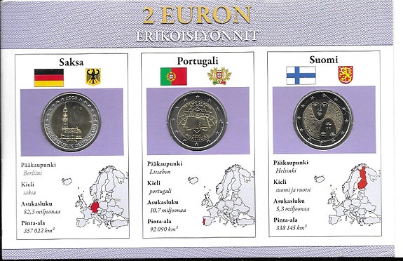 2 EURON erikoislyönti Suomi 2006, Portugali 2007, Saksa 2008