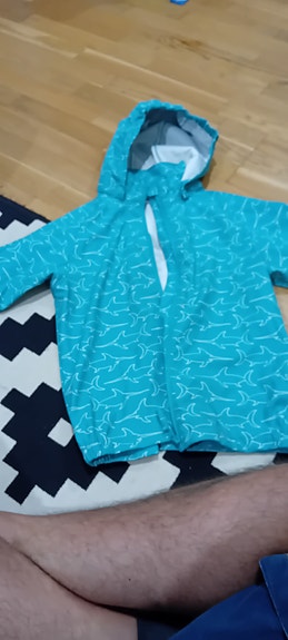 Lasten sadetakki koko 110 turkoosi unisex