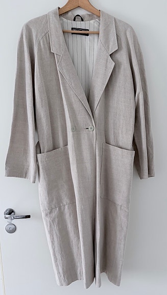 Master Coat beige pitkä vintage-takki 38