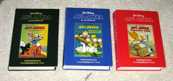 Aku Ankka sarjakuva setti näköisvuosikerrat 1953 1954 1955