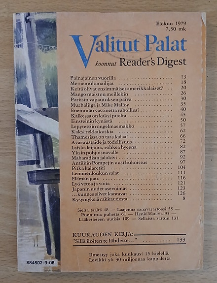 Päätoimittaja Erkki Haglund VALITUT PALAT -lehti elokuu 1979