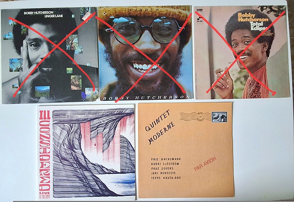 Jazz LP-levyjä.