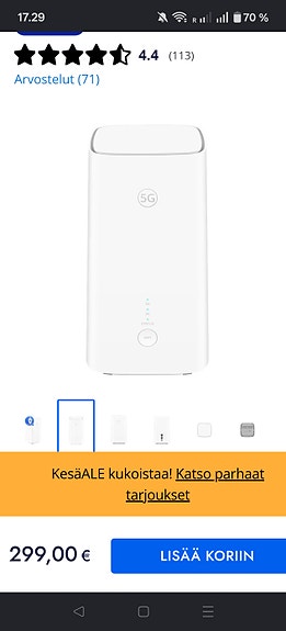 5G modeemi (SIM kortti)
