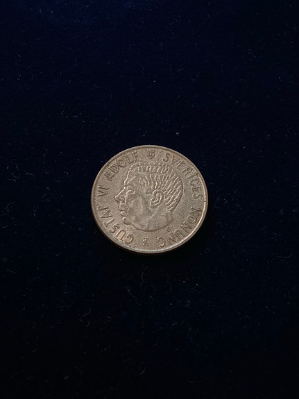 Ruotsalainen kolikko 2 kr vuodelta 1957