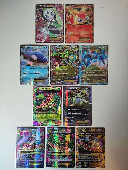 Pokemon EX -kortteja (Gen 5-6 2013-2015)