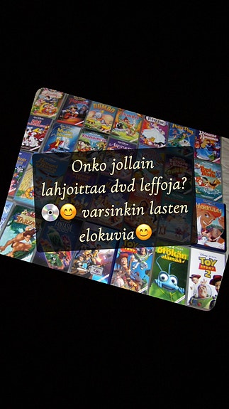 Otetaan vastaan dvd elokuvia, varsinkin lasten leffoja🤗