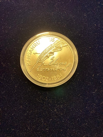 Elias Lönnrot 10 € juhlaraha Suomi 2002
