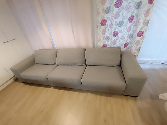 3-istuttava, sohva, harmaa, olohuone, moderni, design