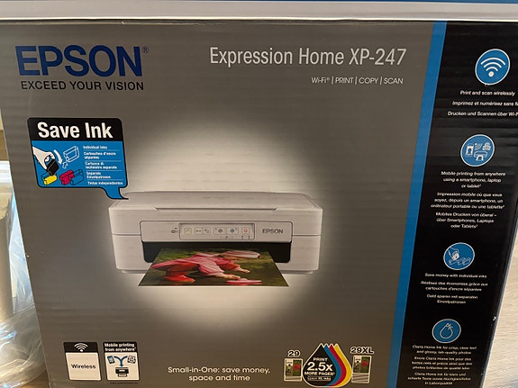 Epson Expression Home XP-247 monitoimitulostin musta ja valkoinen