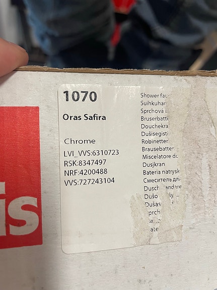 Oras Safira 1070 suihkuhana kromi