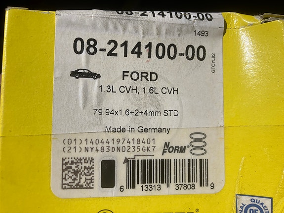 Ford Fiesta/Escort 1.3/1.6 CVH Männänrenkaat 80-95