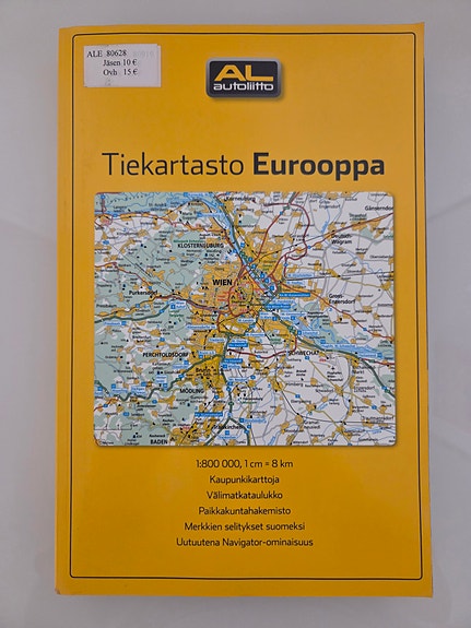 Tiekartasto Eurooppa - autokarttakirja
