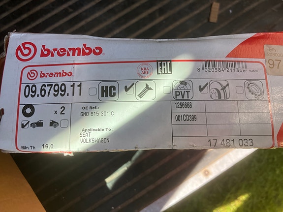 SEAT Arosa/VW Polo Etujarrulevyt Brembo 239mm 95-05