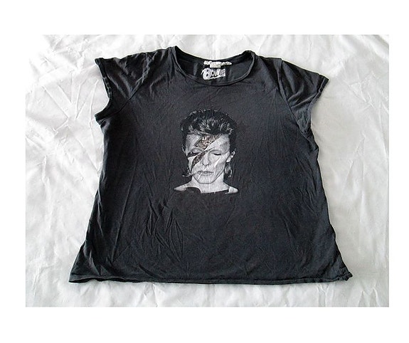 David Bowie girlie paita "Aladdin Sane", glam, rock, gootti
