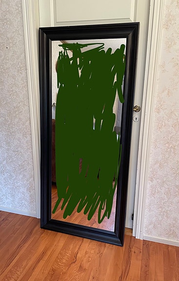 IKEA HEMNES peili musta