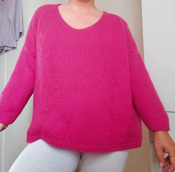 New Collection pinkki neule villasekoitetta onesize
