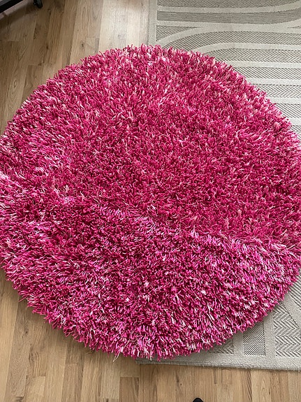 2x Askon pinkki pyöreä matto