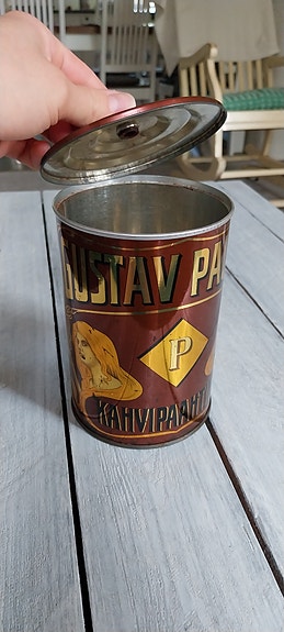 Gustav Paulig kahvipurkki vuodelta 1976