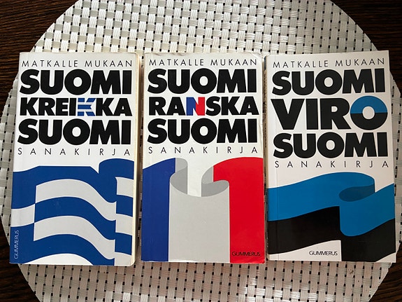 Matkalle mukaan -sanakirjat: Suomi–Kreikka, Suomi–Ranska, Suomi–Viro