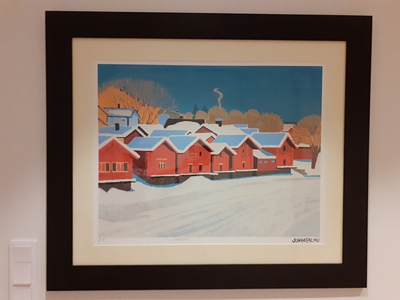 JUHANI PALMU. Taulu. Porvoo. Silkkipainografia. 105 x 90.