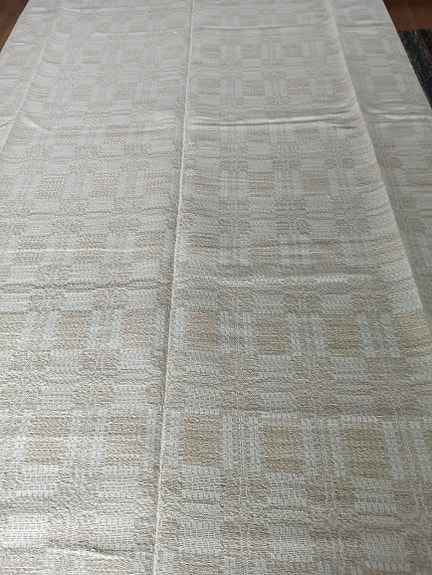 Vanha pellava/puuvilla pöytäliina koko 185*130 cm
