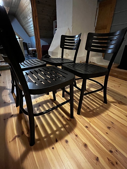 IKEA BALSER mustat vintage puiset tuolit 4 kpl