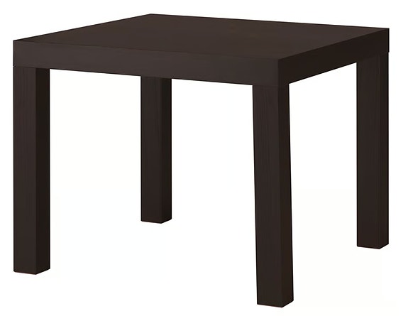 IKEA LACK Apupöytä, mustanruskea, 55x55 cm