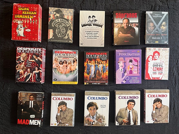 Mad Men, columbo, olipa kerran ihminen, pink panther