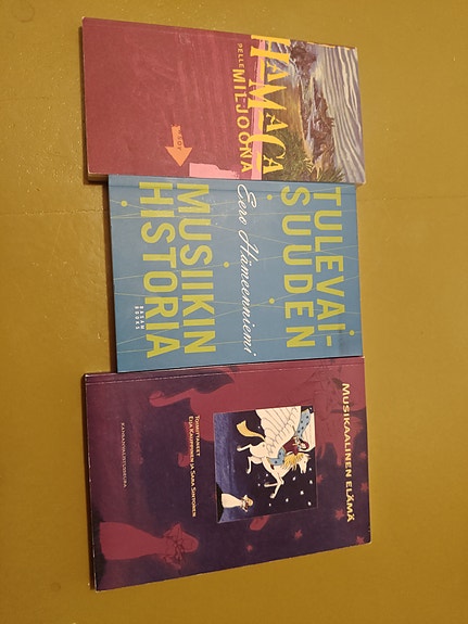 Musiikin historia -kirjat 3 kpl
