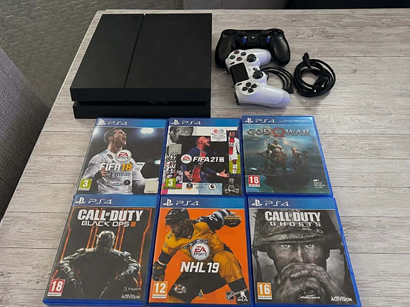 Sony PlayStation 4 pelikonsoli 1TB (2 ohjainta + 2 pelejä)