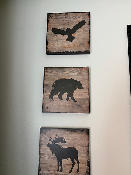 Ikea Pjätteryd -taulusarja (Karhu, Hirvi, Pöllö), 3 kpl